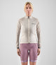 W4SJKEL04PE_3_women cycling windproof jacket beige element total body front pedaled