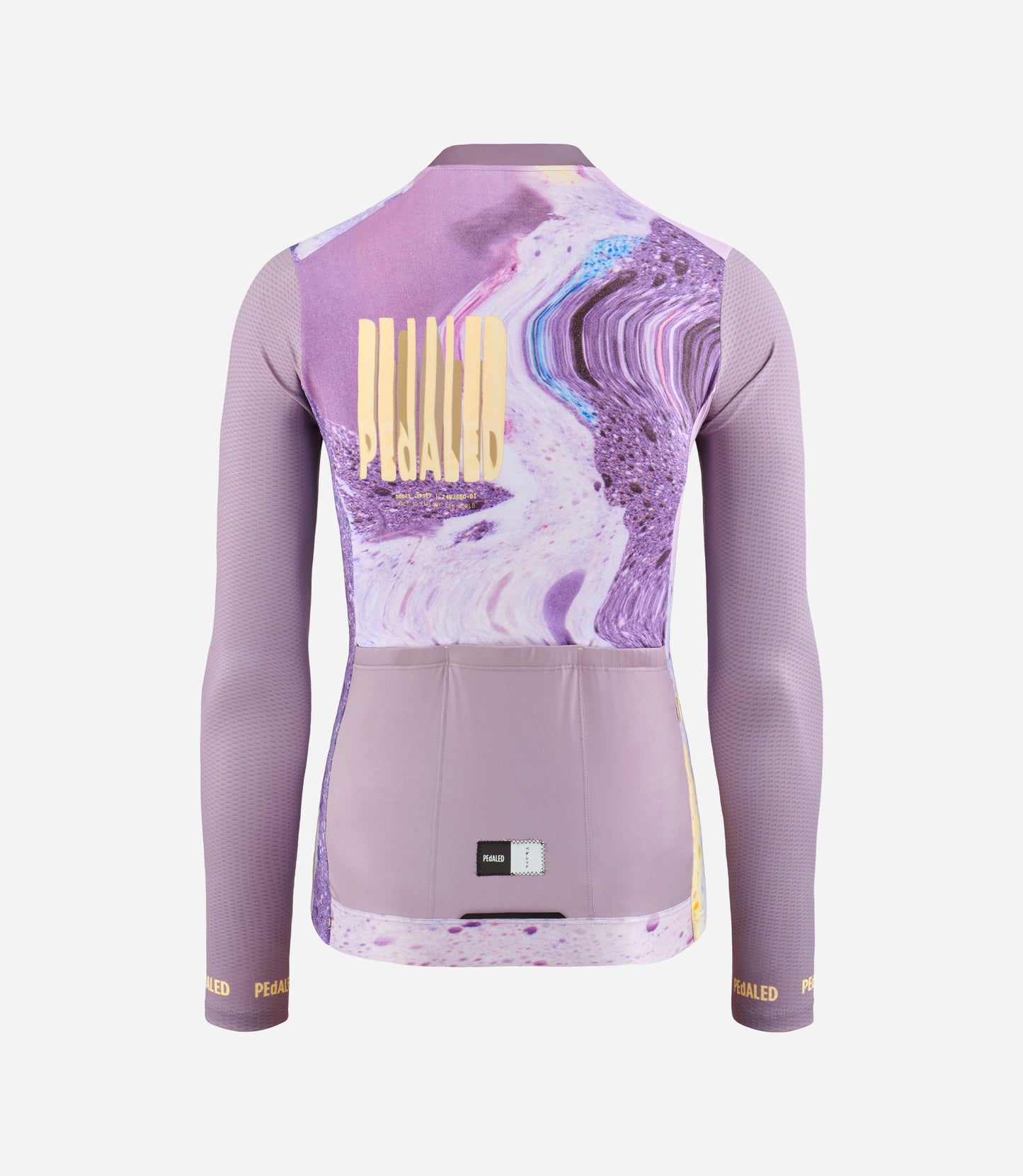 W4WJSGO0IPE_2_women cycling jersey long lilac godai back pedaled