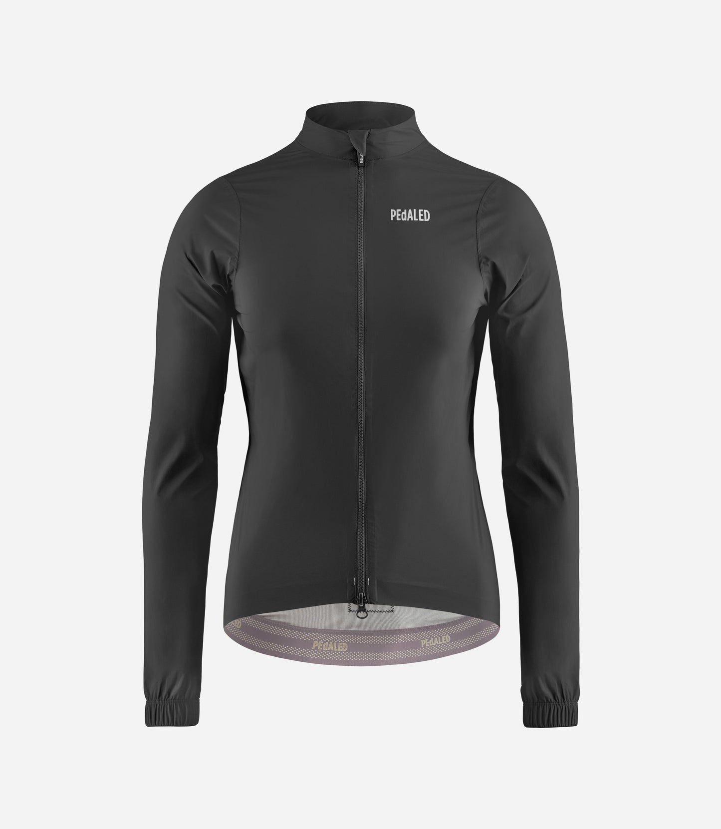 W4WWJEL00PE_1_women cycling jacket waterproof black element front pedaled