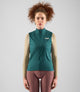 W5WAVEL18PE_3_women cycling vest alpha teal element total body front pedaled