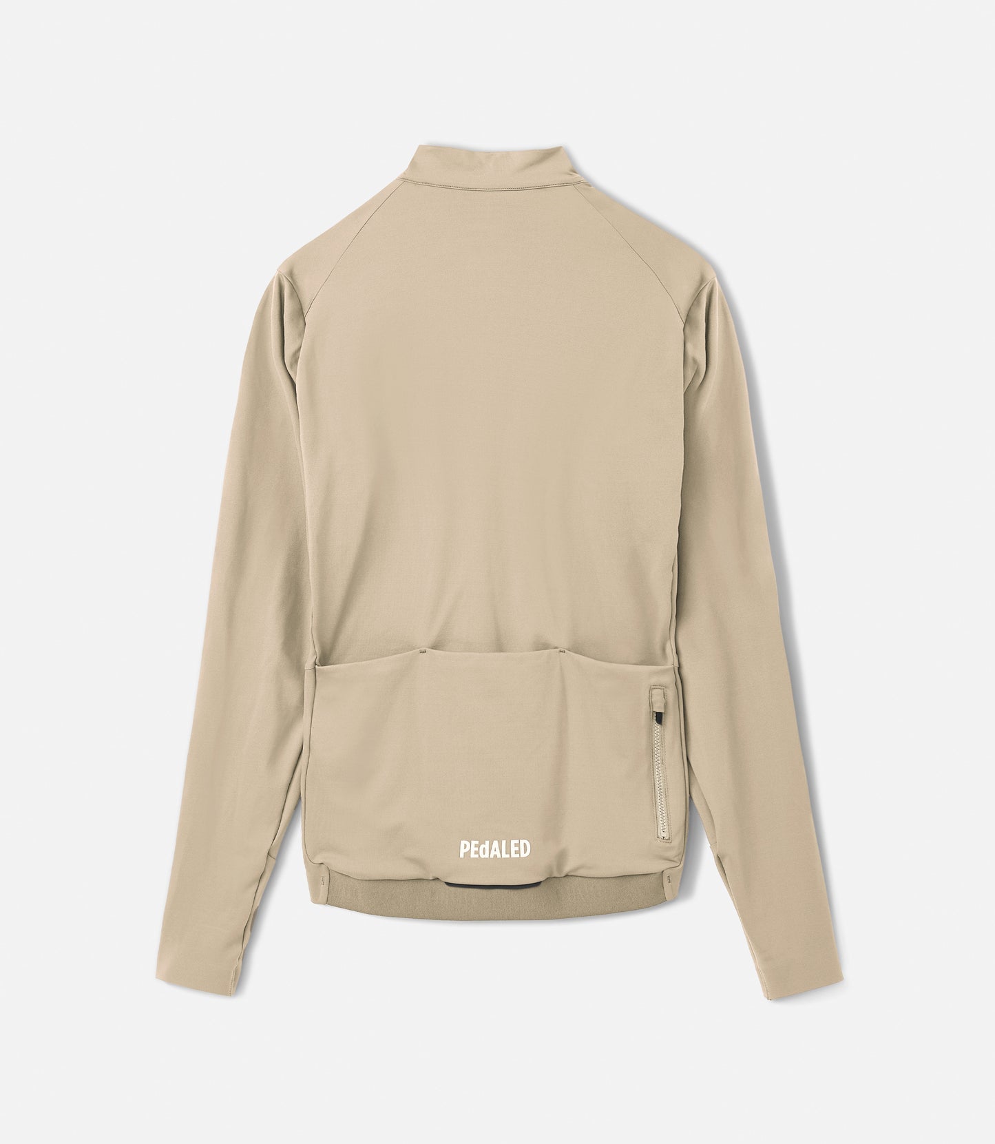 W5WJSEL04PE_2_women cycling long sleeve jersey beige element back pedaled