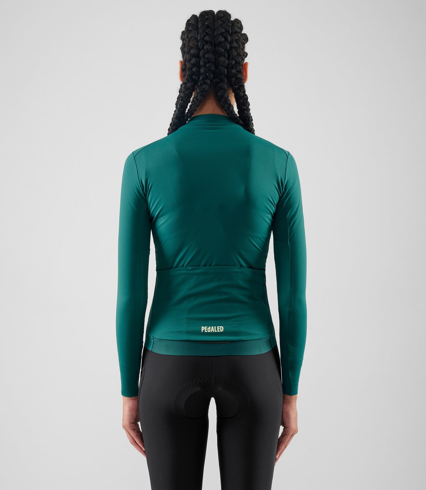 W5WJSEL18PE_4_women cycling jersey long sleeve teal element total body back pedaled