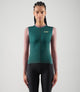 W5WTJEL18PE_3_women cycling training jersey long sleeve teal element total body front pedaled
