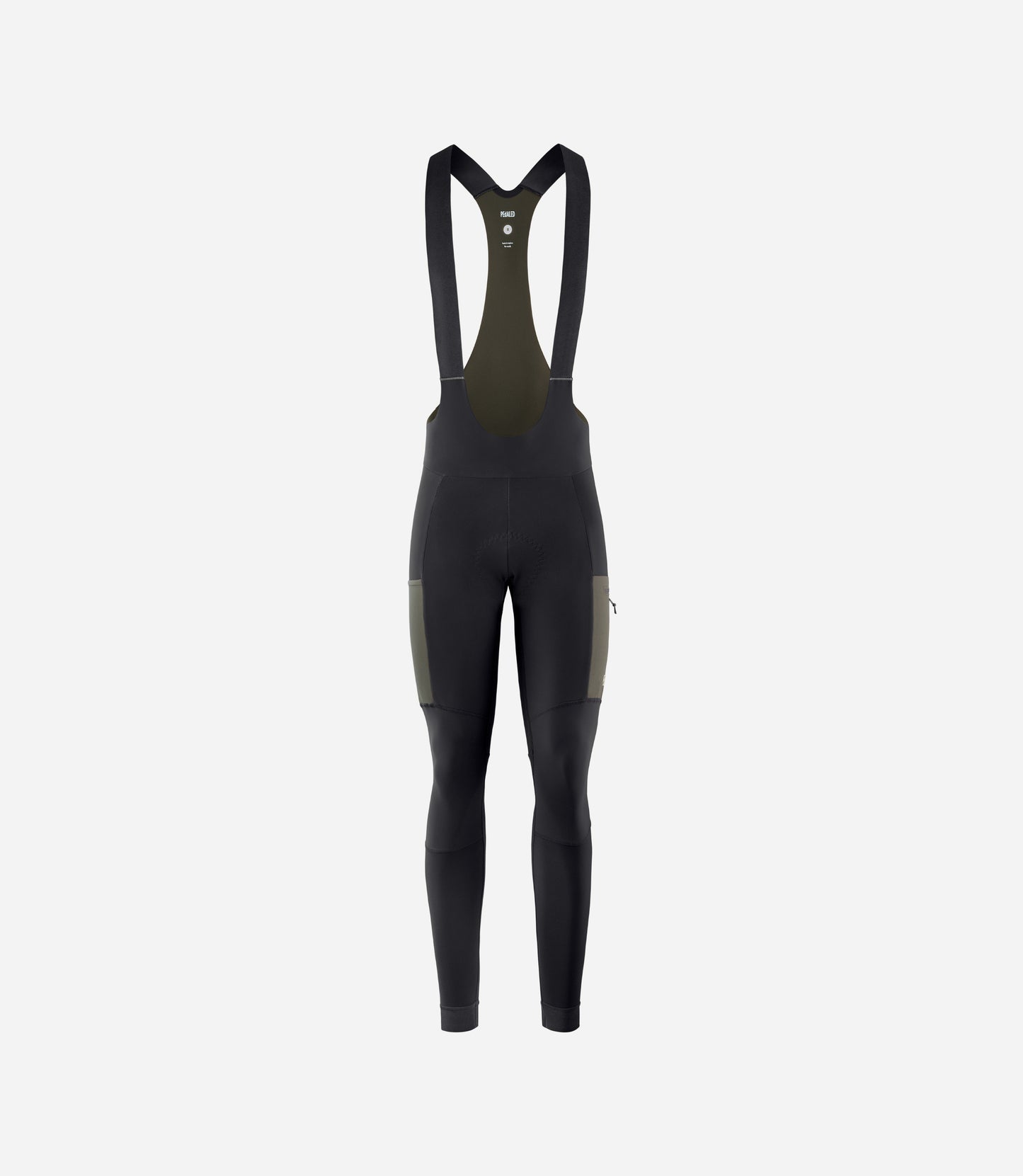 W5WWTOD00PE_1_women cycling cargo bib tight black odyssey 24 front pedaled